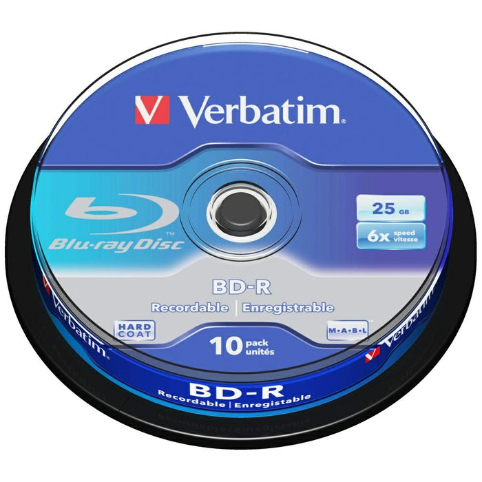 Диск Blu-ray Verbatim 6X BD-R SL 43742, бял