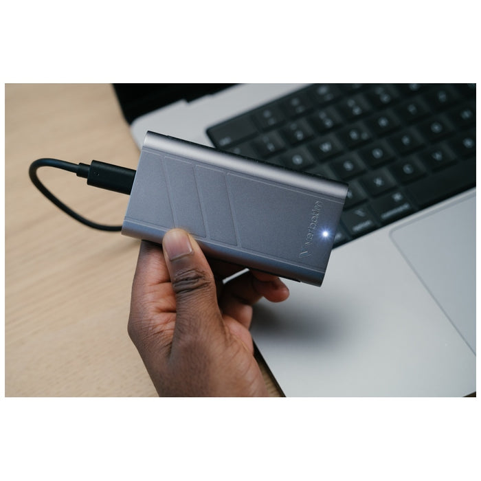 Външен SSD диск Verbatim TurboMetal 1TB, сив