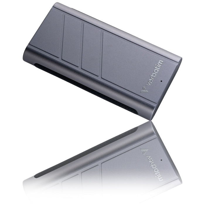 Външен твърд диск Verbatim TurboMetal SSD 2TB, сив