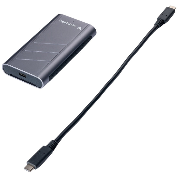 Външен твърд диск Verbatim TurboMetal SSD 2TB, сив