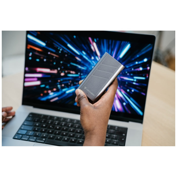 Външен твърд диск Verbatim TurboMetal SSD 2TB, сив
