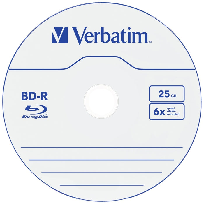 Диск Verbatim BD-R SL 6X 43715, бял