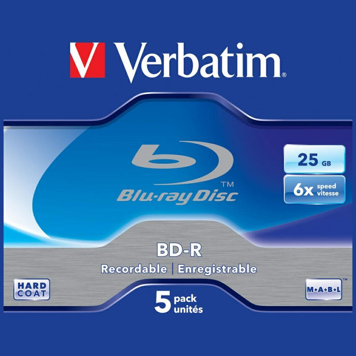 Диск Verbatim BD-R SL 6X 43715, бял