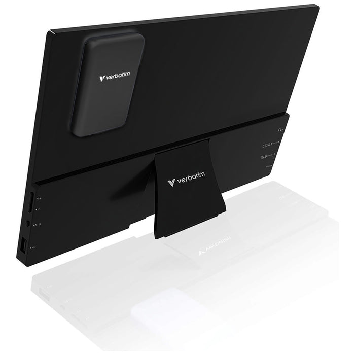 Преносим сензорен монитор Verbatim ALU 13.3" WUXGA с powerbank 5000mAh, черен 32087