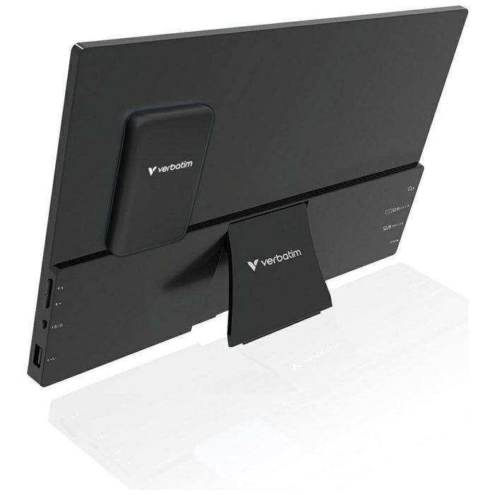 Преносим сензорен монитор Verbatim ALU 13.3" WUXGA с powerbank 5000mAh, черен 32087