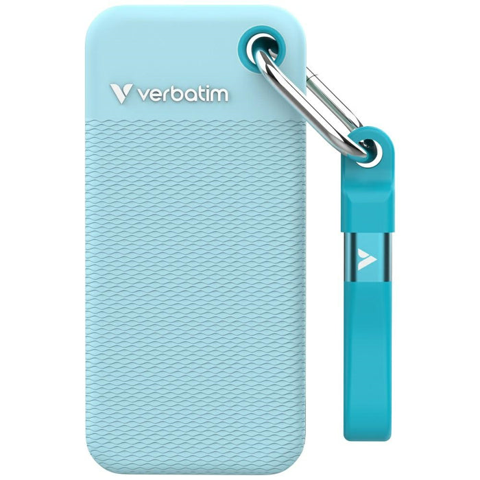 Външен твърд диск Verbatim Pocket SSD 2TB 32325 USB 3.2 gen.2, черно-полярно син