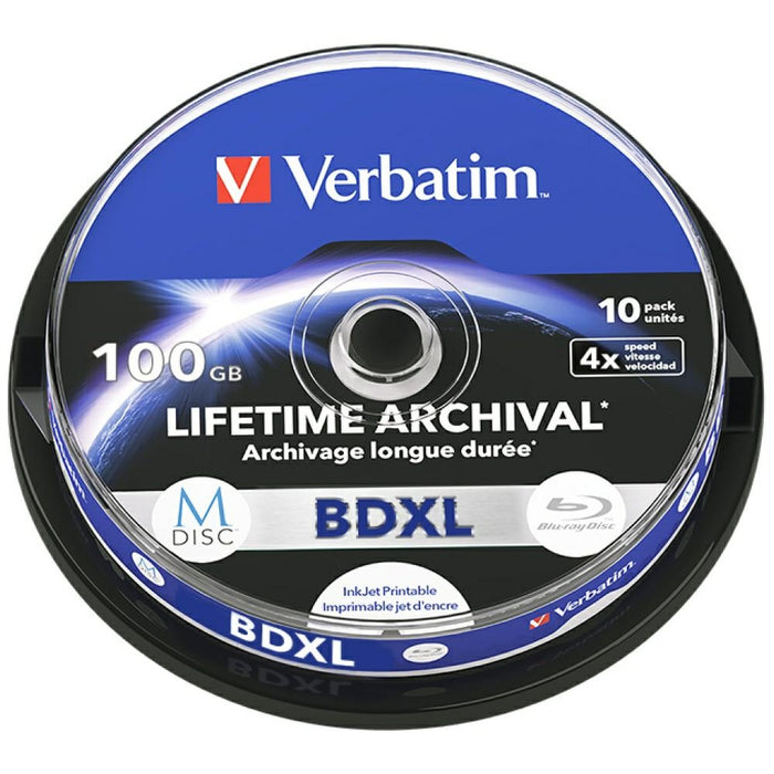 BD-XL диск Verbatim M-Disc 4X Inkjet Printable — 1 бр.