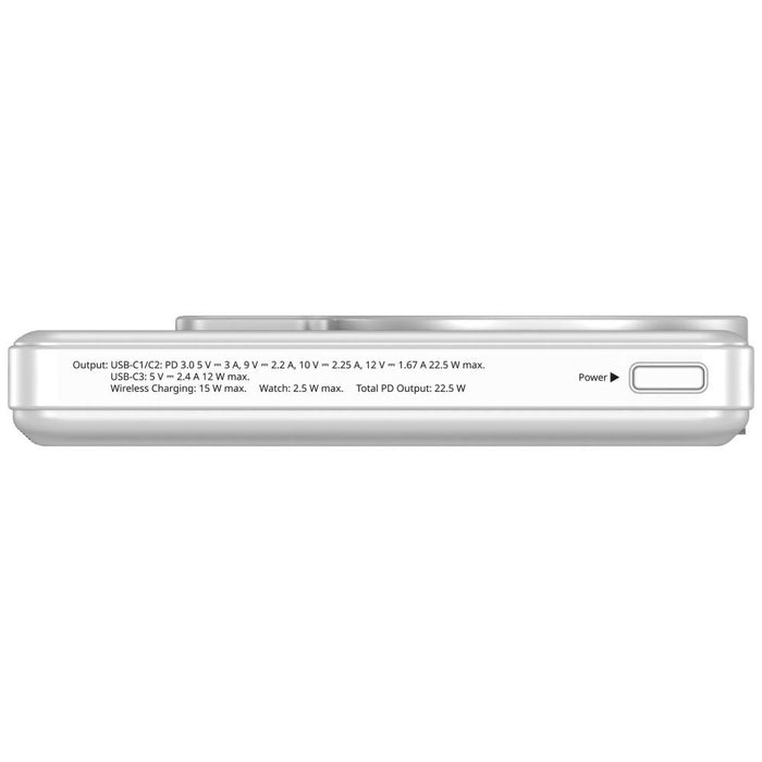 Powerbank Verbatim Charge n Go с магнитна безжична основка, TFT дисплей, сребрист