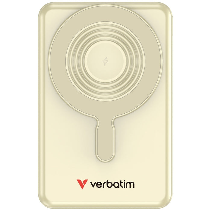 Powerbank Verbatim Charge n Go 32274 с магнитна безжична подложка и TFT дисплей, златен