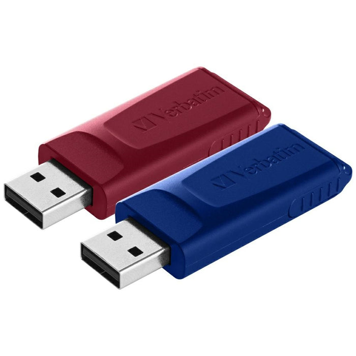 USB флаш памет Verbatim Slider 49327, червена/тъмносиня