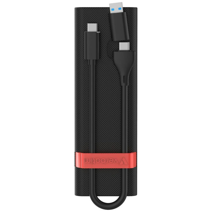 Твърд калъф Verbatim M.2 NVMe 3.2 Gen 2 със кабел USB-C, черен 32261