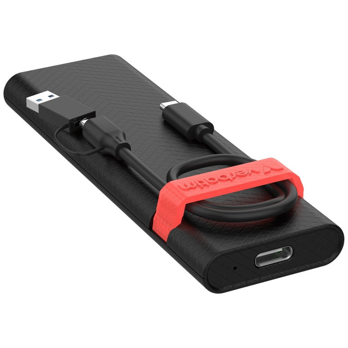 Твърд калъф Verbatim M.2 NVMe 3.2 Gen 2 със кабел USB-C, черен 32261