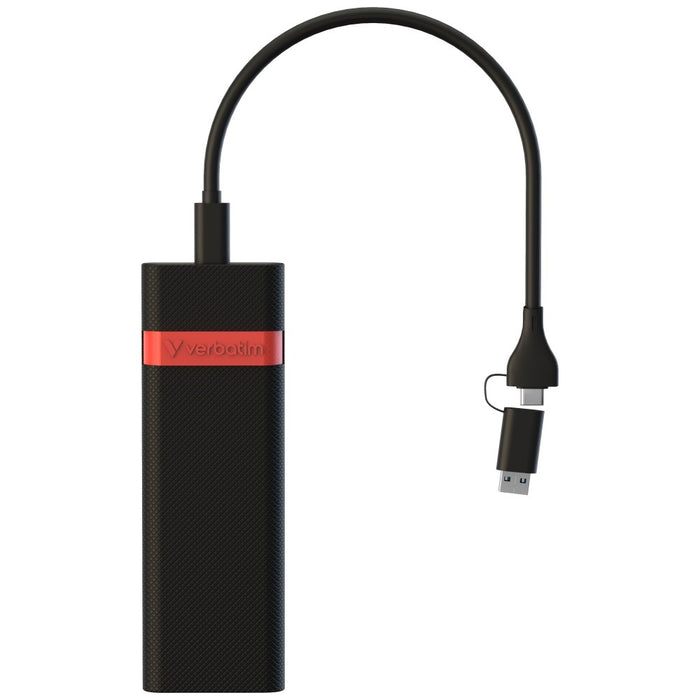 Твърд калъф Verbatim M.2 NVMe 3.2 Gen 2 със кабел USB-C, черен 32261