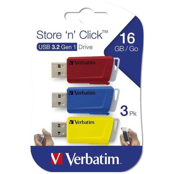 Pendrive Verbatim Store 'n' Click 3.0 — 3 бр.