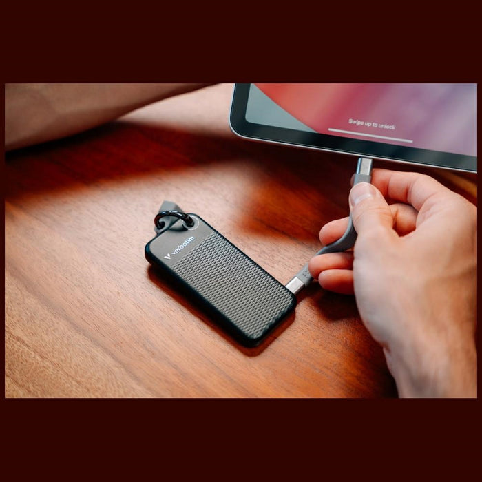 Външен твърд диск Verbatim Pocket SSD 32415 USB 3.2 Gen.2, черно-сив