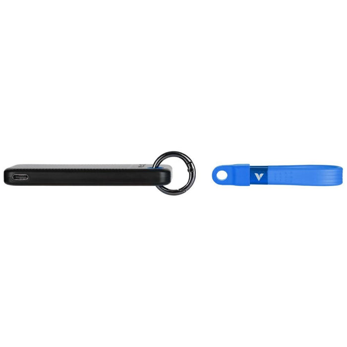 Външен твърд диск Verbatim Pocket SSD 256GB USB-C 3.2 gen.2, черно-син 32416