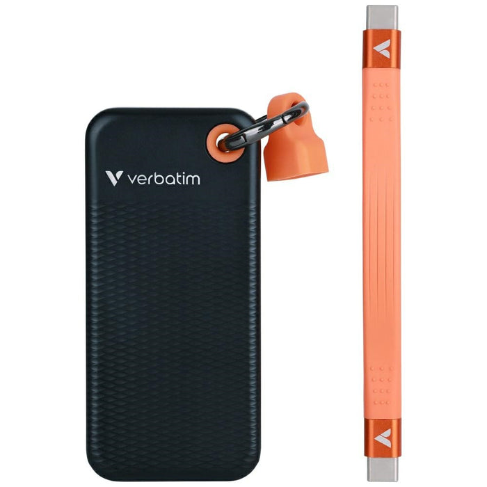 Външен SSD Verbatim Pocket 32418 3.2 gen.2, черно-оранжев