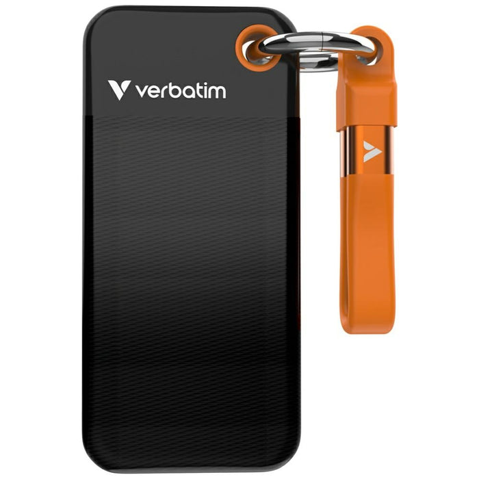 Външен SSD Verbatim Pocket 32418 3.2 gen.2, черно-оранжев