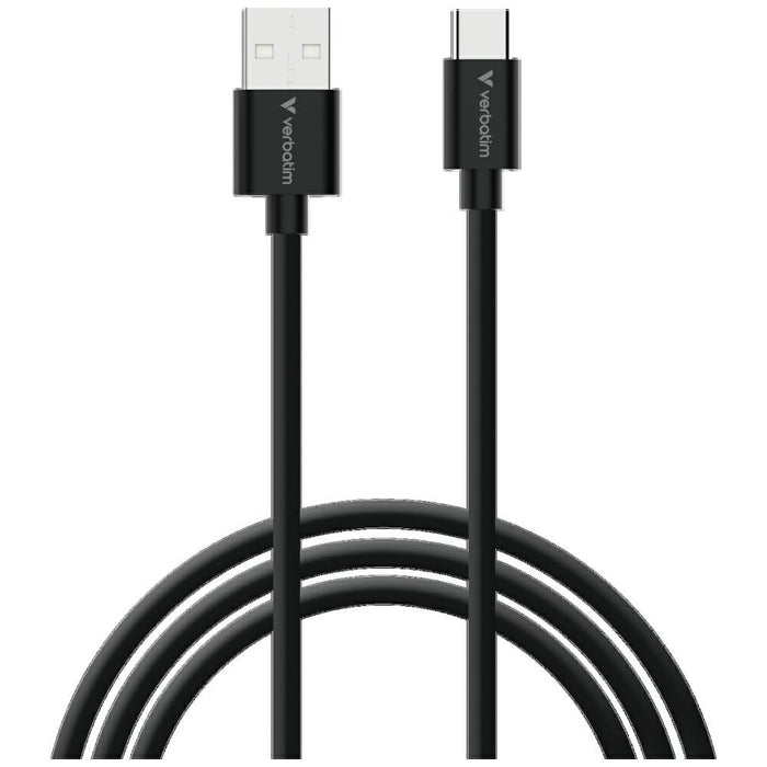 Кабел Verbatim Sync &amp; Charge USB-C essentials 18W, черен/бял
