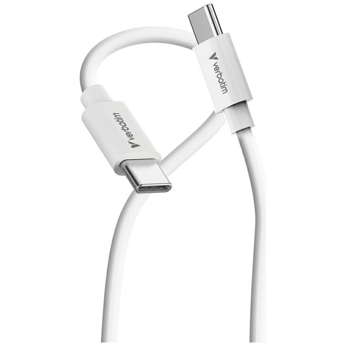 Кабел Verbatim Sync &amp; Charge USB-C to C Essentials 3 m, бял