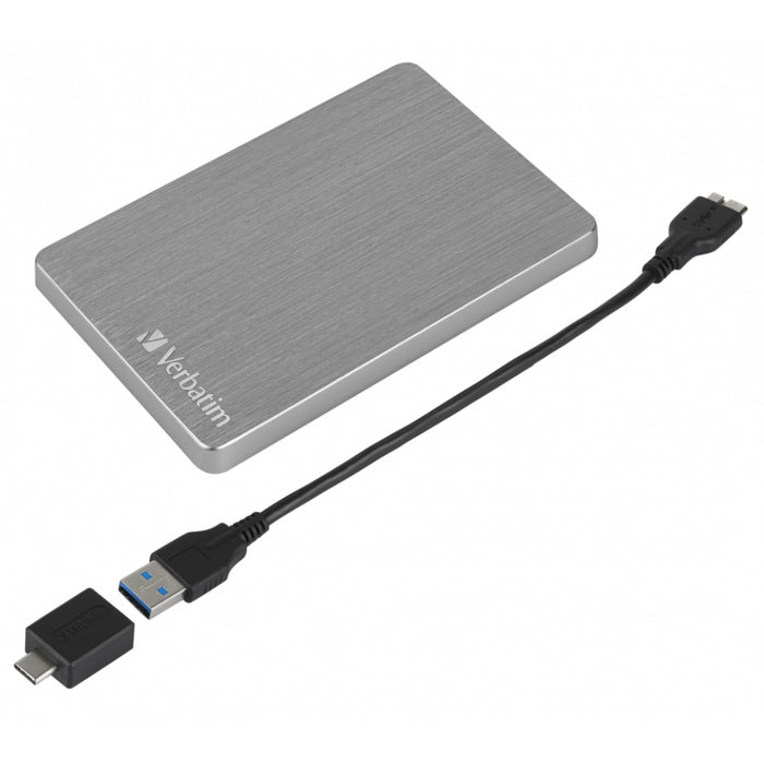 Външен диск Verbatim HDD 1TB Store n Go ALU 3.0 53662, сив