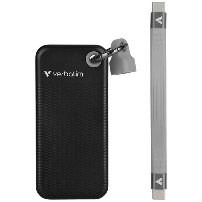 Външен SSD диск Verbatim Pocket 32432, 3.2 gen.2, черно-сив