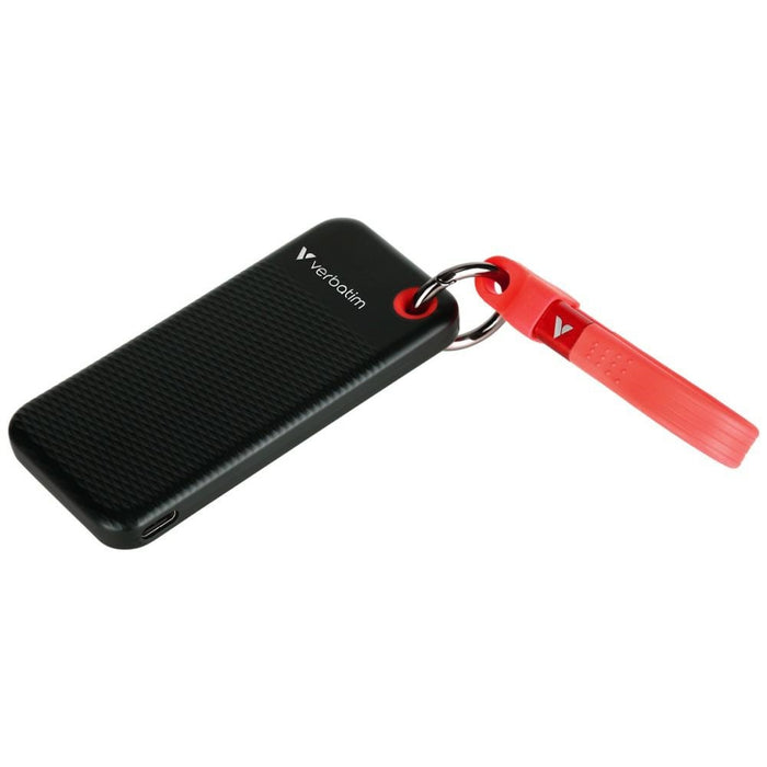Външен твърд диск Verbatim Pocket SSD 128GB USB-C 3.2 gen.2, черно-червен, 32434