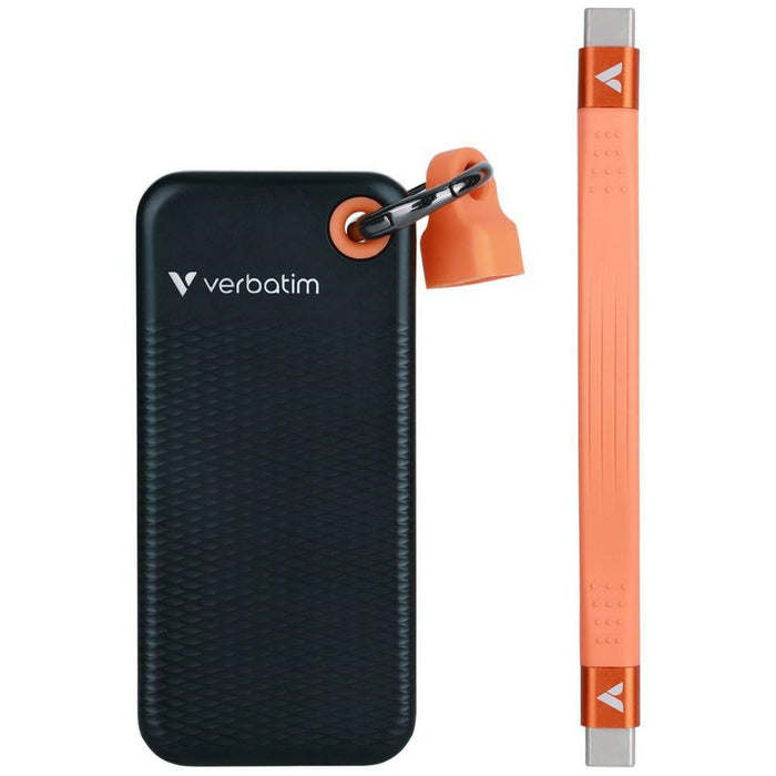 Външни SSD диск Verbatim Pocket SSD M0 M1 3.2 gen.2, черно-оранжев 32435