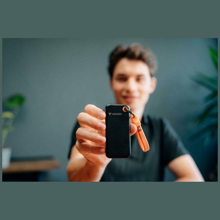 Външни SSD диск Verbatim Pocket SSD M0 M1 3.2 gen.2, черно-оранжев 32435