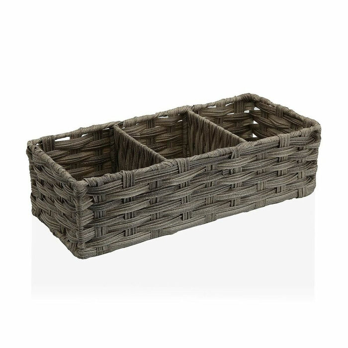 Многофункционална Кошница Versa 15,2 x 10,2 x 35,6 cm 3 Отделения Сив