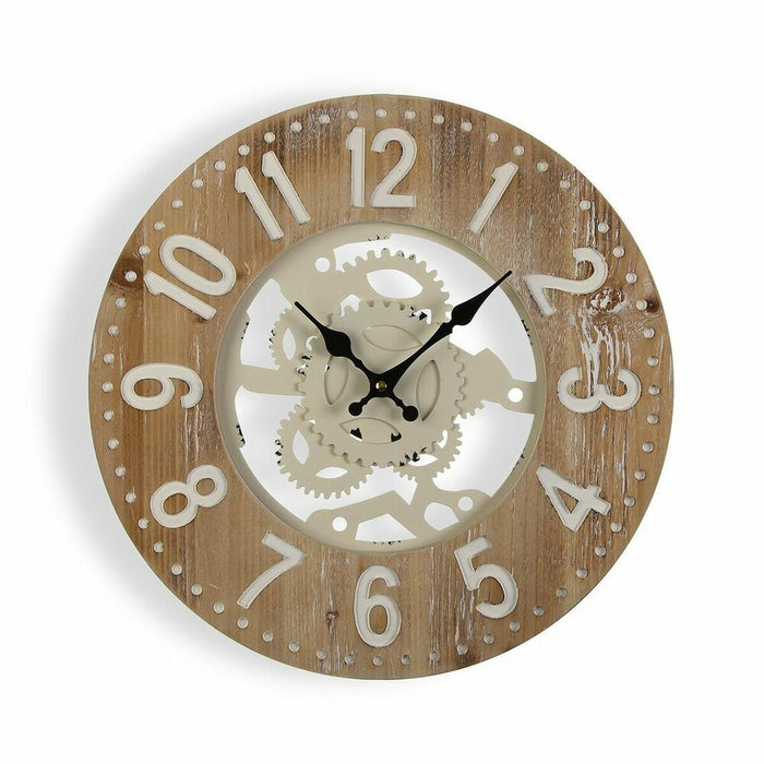 Стенен часовник Versa 40 x 4,5 x 40 cm Метал Дървен MDF