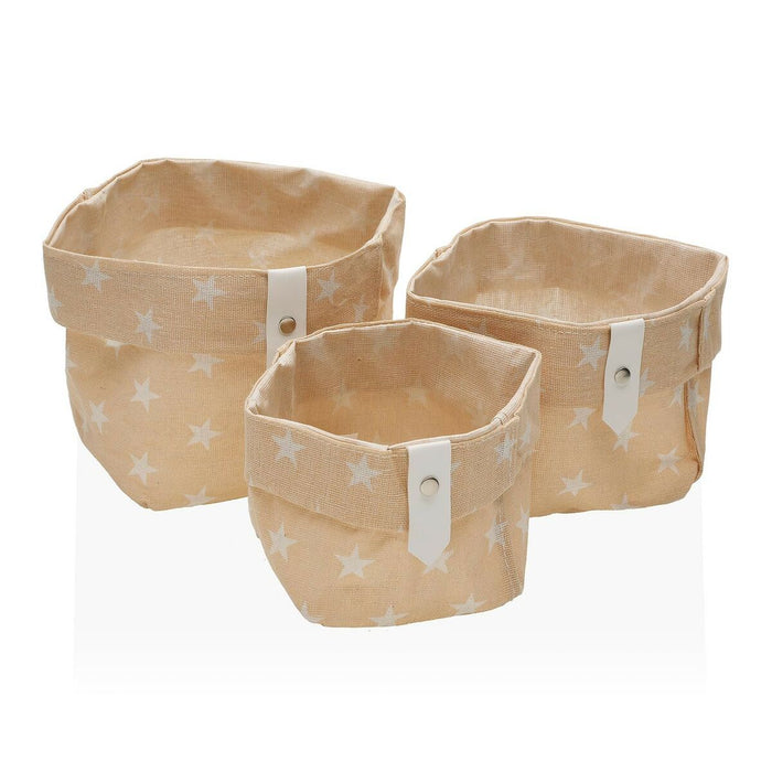 Комплект Кутии за Подреждане една върху друга Versa Stars 10 x 10 x 10 cm 14 x 14 x 14 cm 12 x 12 x 12 cm