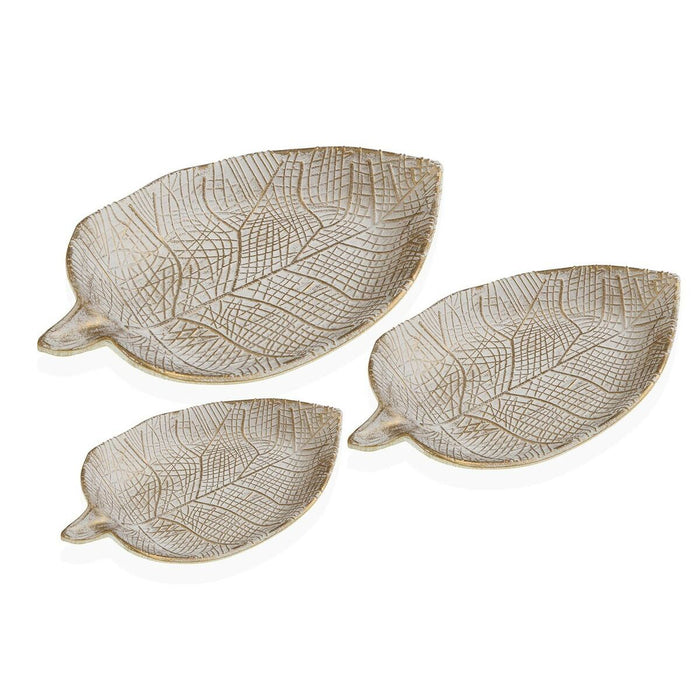 Украса за център на маса Versa Бял Дървен MDF 7 x 20 x 29 cm (3 Части)