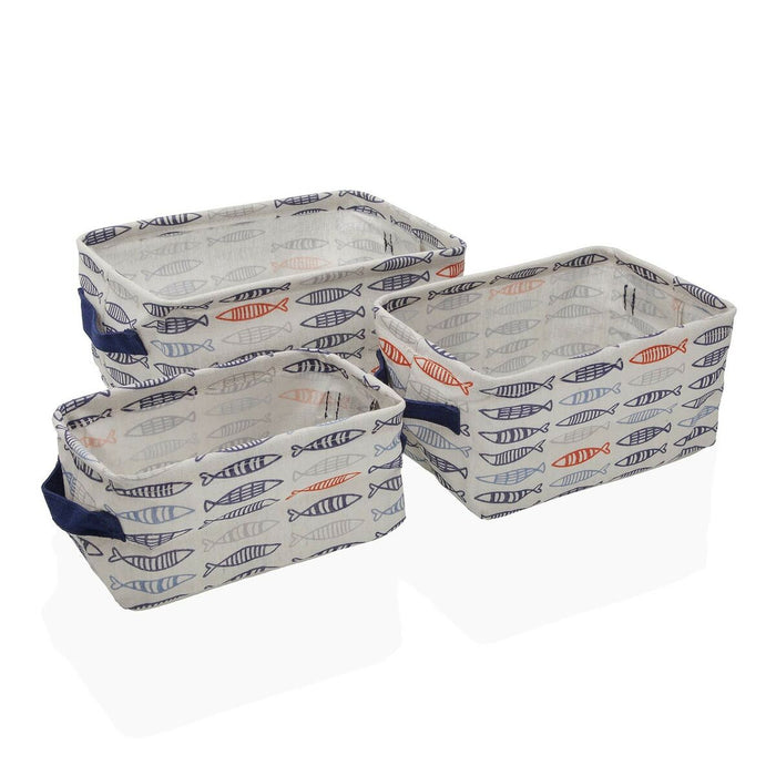Игра на Кошници Versa 28 x 18 x 14 cm Риби Квадратен