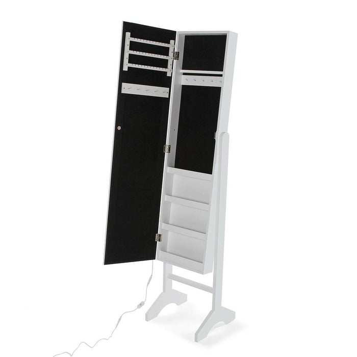 Стенно огледало Versa Бял Огледало Дървен MDF 35 x 153 x 35,2 cm Поставка за бижута