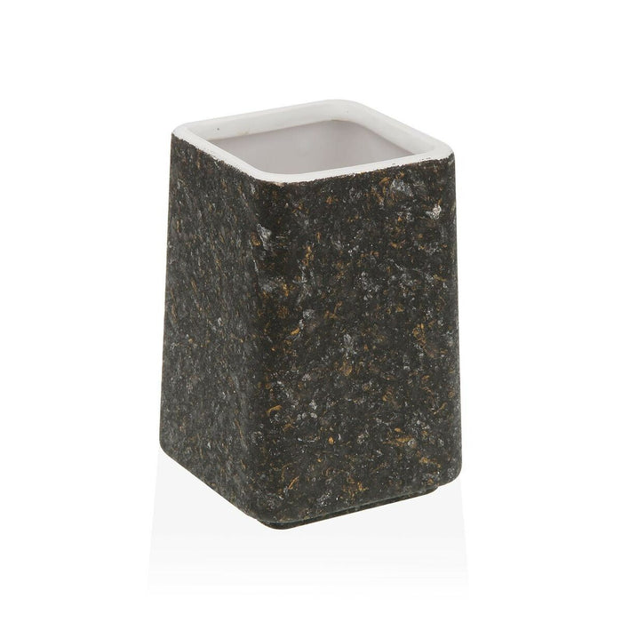 Поставка за четка за зъби Versa Черен Керамика Пластмаса 7 x 10 x 7 cm