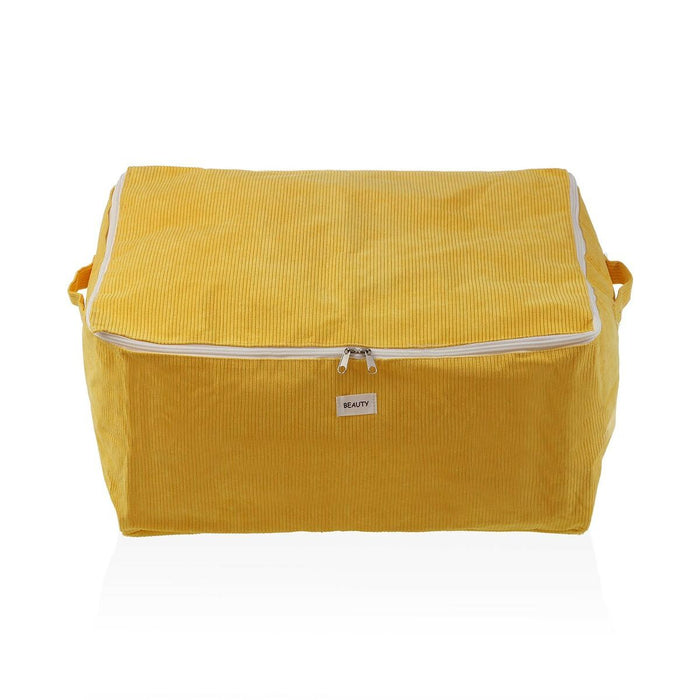 Кутия за Съхранение Versa Corduroy 40 x 25 x 50 cm Жълт