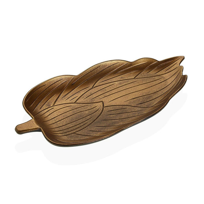 Украса за център на маса Versa Златен Дървен MDF 18,5 x 3 x 39,5 cm Лист