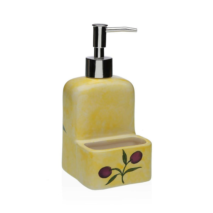 Дозатор за Сапун Versa Керамика ABS Dolomite Маслина 9 x 18,5 x 8 cm