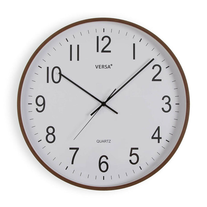 Стенен часовник Versa Пластмаса Кварц Дървен MDF 5,2 x 50 x 50 cm