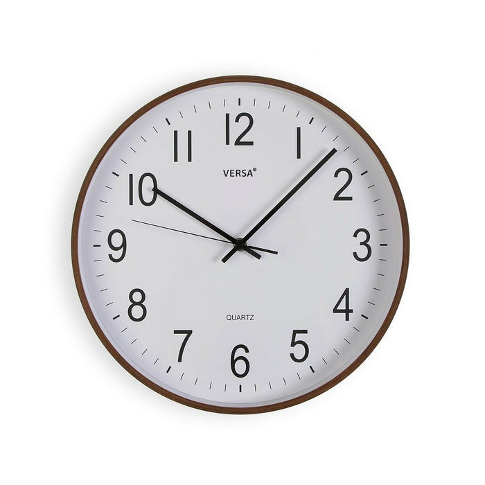 Стенен часовник Versa Пластмаса Кварц Дървен MDF 5 x 35 x 35 cm