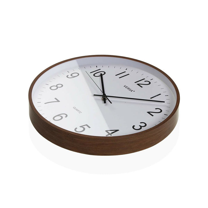 Стенен часовник Versa Пластмаса Кварц Дървен MDF 5 x 35 x 35 cm