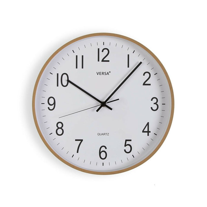 Стенен часовник Versa Пластмаса Кварц Дървен MDF 5 x 35 x 35 cm