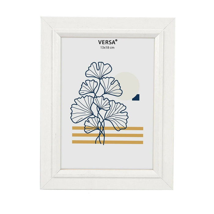 Рамка за снимки Versa Бял Дървен MDF Vintage 1,5 x 22 x 17 cm