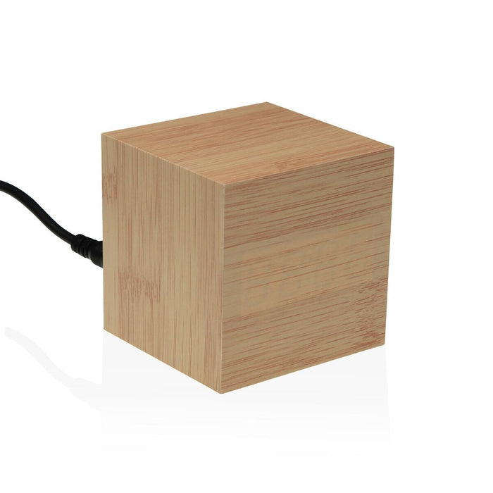 Часовник с аларма Versa Дървен MDF Максималист 6,4 x 6,3 x 6,4 cm