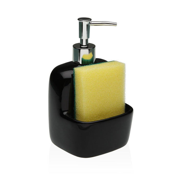 Дозатор за Сапун Versa Черен Керамика 9,4 x 17,8 x 10,5 cm