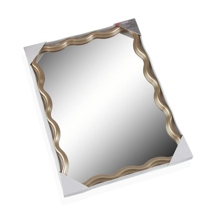Стенно огледало Versa Златен 2,6 x 70,2 x 50,2 cm