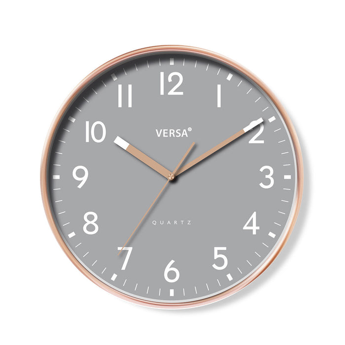 Стенен часовник Versa Сив Пластмаса 4 x 30 x 30 cm