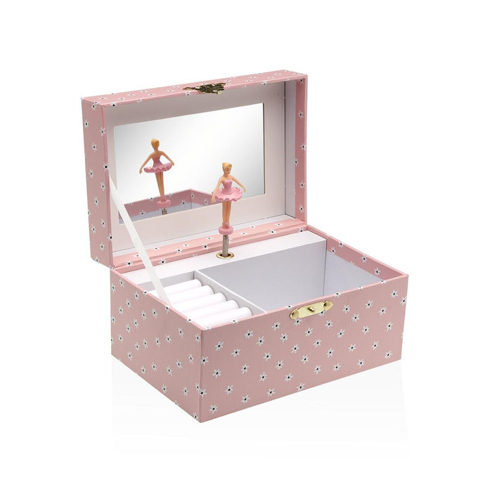 Кутия за бижута Versa Дървен Дървен MDF 12 x 10 x 18 cm