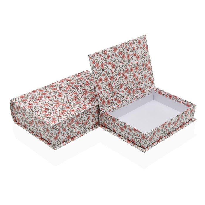 Декоративна кутия Versa Пластно Дървен MDF Книга рози